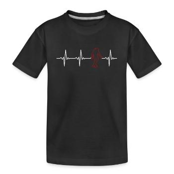 Scuba Diving Heartbeat Diving Mask - Kids' Premium Organic T-Shirt - black - Front