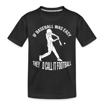 Équipe de baseball Joueurs de baseball Joueurs de baseball - T-shirt bio Premium Enfant - noir - Devant