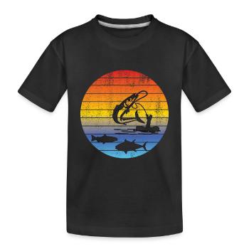 Pêche Pêche Pêche Pêche - T-shirt bio Premium Enfant - noir - Devant