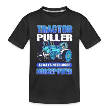 Tracteur tracteur tracteur tracteur tracteur tracteur camion - T-shirt bio Premium Enfant - noir - Devant