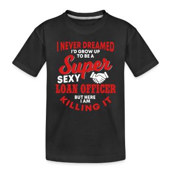 Drôle d’agent de crédit disant - T-shirt bio Premium Enfant - noir - Devant