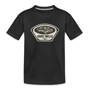 Garagenbewohner KFZ Mechaniker Autoliebhaber - Kinder Premium Bio T-Shirt - Schwarz - Vorne