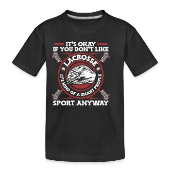 La crosse est une sorte de sport de personnes intelligentes - T-shirt bio Premium Enfant - noir - Devant