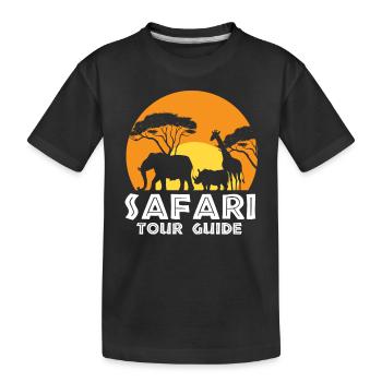 Guide touristique Safari Design pour un touriste Safari - T-shirt bio Premium Enfant - noir - Devant