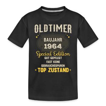Oldtimer Baujahr 1964 - 59. Geburtstag - Kinder Premium Bio T-Shirt - Schwarz - Vorne