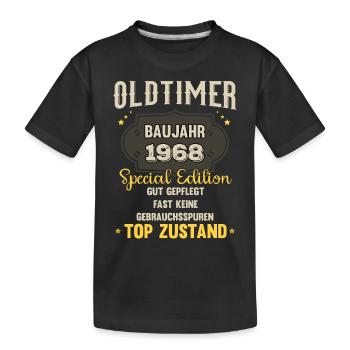 Oldtimer Baujahr 1968 - 55. Geburtstag - Kinder Premium Bio T-Shirt - Schwarz - Vorne