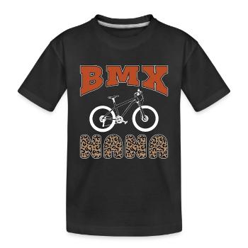 BMX Racing BMX Nana Bicycle Cycling Loves Cyclist - Kinder Premium Bio T-Shirt - Schwarz - Vorne