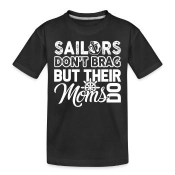 Sailor Proud Sailor Mom - Kids' Premium Organic T-Shirt - black - Front