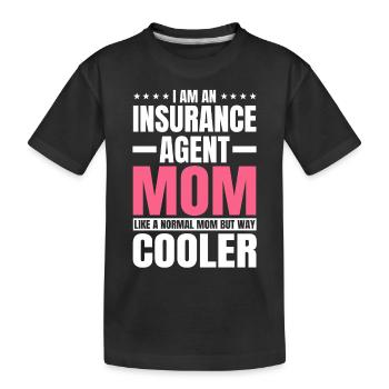 Drôle d’agent d’assurance Maman pour femme - T-shirt bio Premium Enfant - noir - Devant
