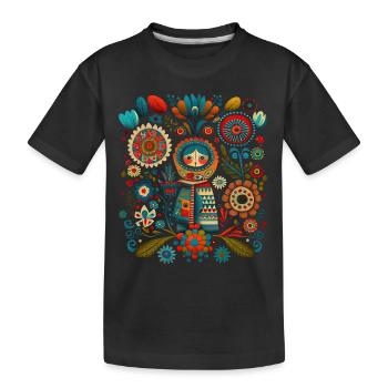Florist - Kids' Premium Organic T-Shirt - black - Front