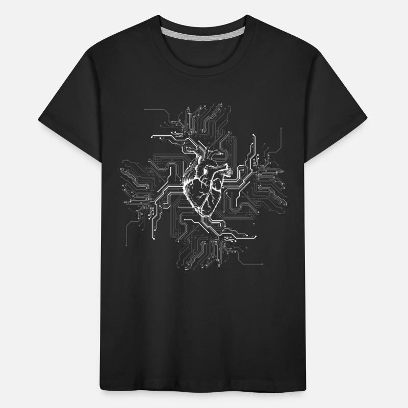 Anatomical Heart CPU Processor PCB Board Computer Kids' Premium Organic T-Shirt