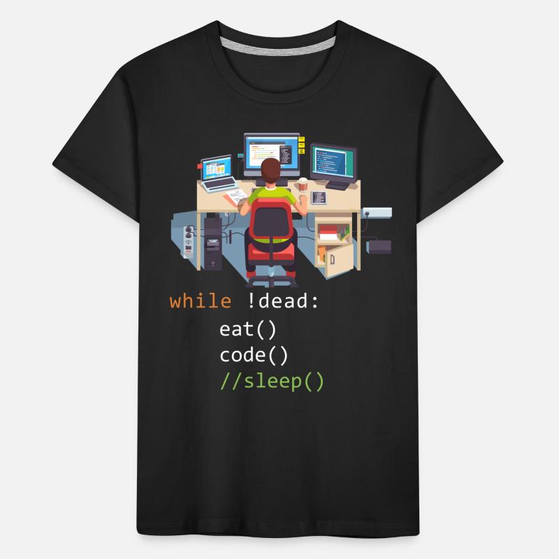 Informatik Python Programmierer Eat Code Sleep Kinder Premium Bio T-Shirt