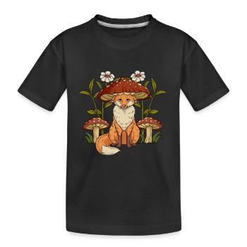Cottagecore Renard - T-shirt bio Premium Enfant - noir - Devant