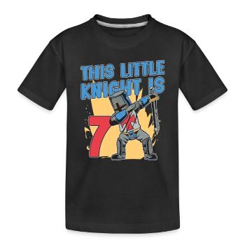 Chevalier Anniversaire 7ème Chevalier Fête d’anniversaire - T-shirt bio Premium Enfant - noir - Devant