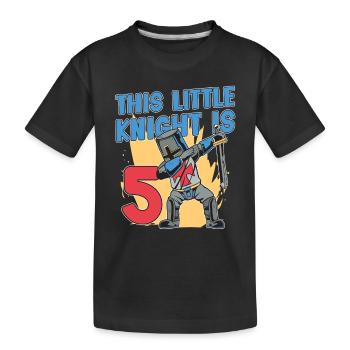 Chevalier Anniversaire 5ème Chevalier Fête d’anniversaire - T-shirt bio Premium Enfant - noir - Devant
