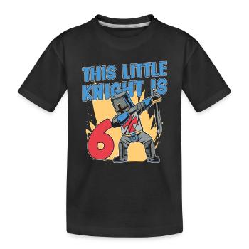 Chevalier Anniversaire 6ème Chevalier Fête d’anniversaire - T-shirt bio Premium Enfant - noir - Devant