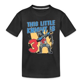 Chevalier Anniversaire 3ème Chevalier Fête d’anniversaire - T-shirt bio Premium Enfant - noir - Devant