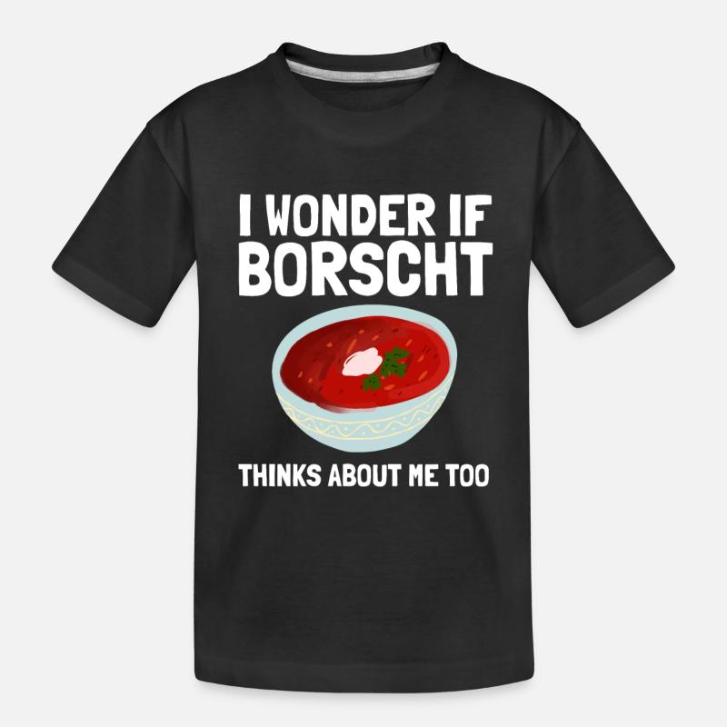 Borschtsch Beetroot Ukrainian Borscht - Kinder Premium Bio T-Shirt - Schwarz