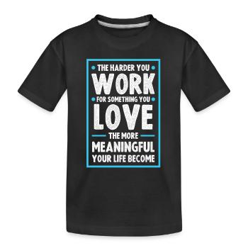 Success Work - Kids' Premium Organic T-Shirt - black - Front