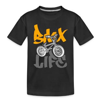 BMX Racing BMX Life Bicyclette Cyclist Bike Racing - Kinder Premium Bio T-Shirt - Schwarz - Vorne