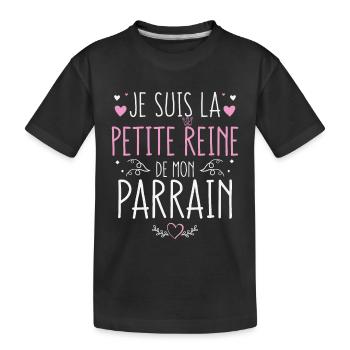 Enfant Anniversaire de sa Filleule Humour Parrain - T-shirt bio Premium Enfant - noir - Devant