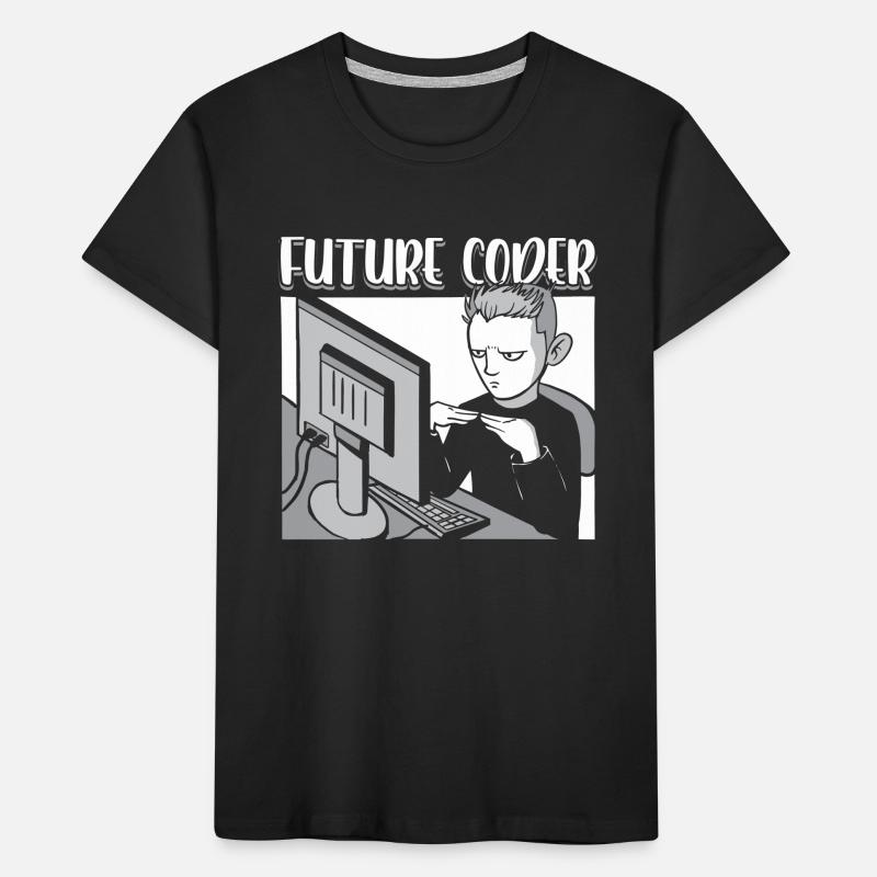 Futur Codeur Étudiant en informatique Programmeur Codage T-shirt bio Premium Enfant