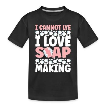 Seifenmacher Seife Machen - Kinder Premium Bio T-Shirt - Schwarz - Vorne