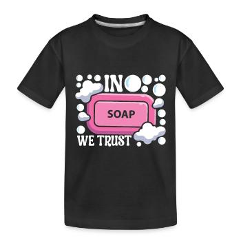 Seifenmacher Seife Machen - Kinder Premium Bio T-Shirt - Schwarz - Vorne