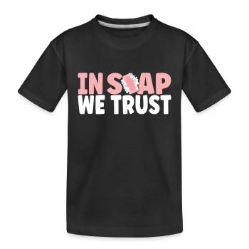 Seifenmacher Seife Machen - Kinder Premium Bio T-Shirt - Schwarz - Vorne