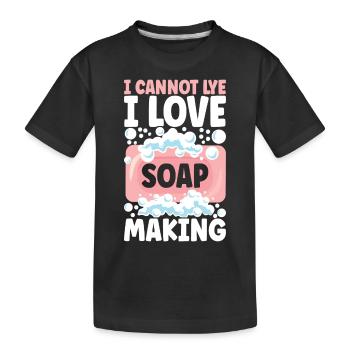 Seifenmacher Seife Machen - Kinder Premium Bio T-Shirt - Schwarz - Vorne