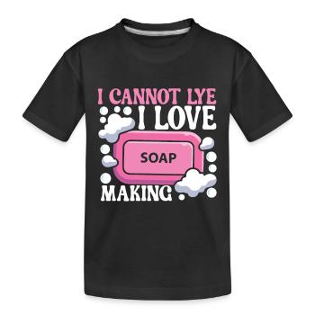 Seifenmacher Seife Machen - Kinder Premium Bio T-Shirt - Schwarz - Vorne