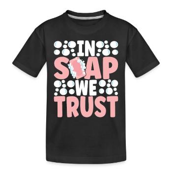 Seifenmacher Seife Machen - Kinder Premium Bio T-Shirt - Schwarz - Vorne