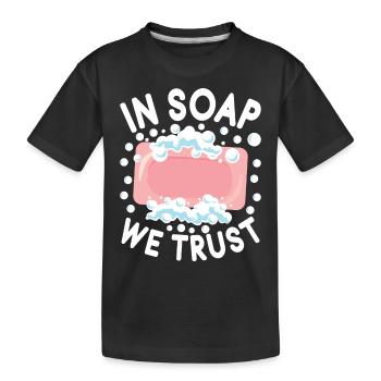 Seifenmacher Seife Machen - Kinder Premium Bio T-Shirt - Schwarz - Vorne