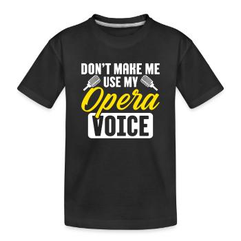 Musik Musical Chor Oper Sängerin - Kinder Premium Bio T-Shirt - Schwarz - Vorne