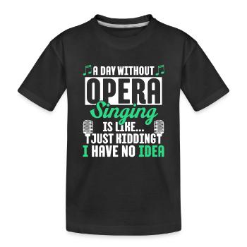 Musik Musical Chor Oper Sängerin - Kinder Premium Bio T-Shirt - Schwarz - Vorne