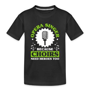Musik Musical Chor Oper Sängerin - Kinder Premium Bio T-Shirt - Schwarz - Vorne