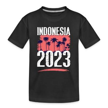 Indonésie 2023 - T-shirt bio Premium Enfant - noir - Devant