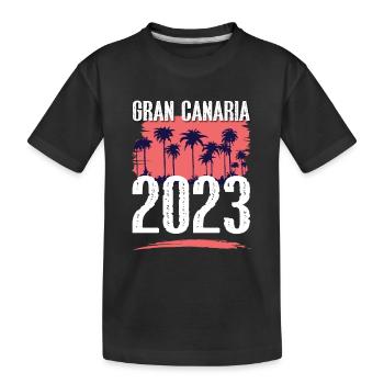 Gran Canaria 2023 - Kinder Premium Bio T-Shirt - Schwarz - Vorne