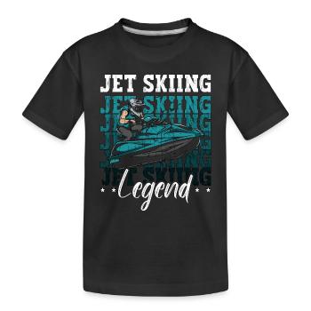 Jet Skiing Legend Water Sports Throttle Jet Skier - Kinder Premium Bio T-Shirt - Schwarz - Vorne