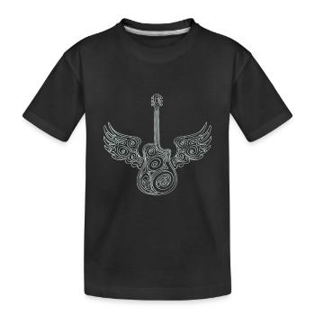 Ornamental Guitar with Wings of Life Guitar Player - T-shirt bio Premium Enfant - noir - Devant