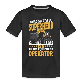 Opérateur de machine Opérateur de machine de construction Machines de construction - T-shirt bio Premium Enfant - noir - Devant