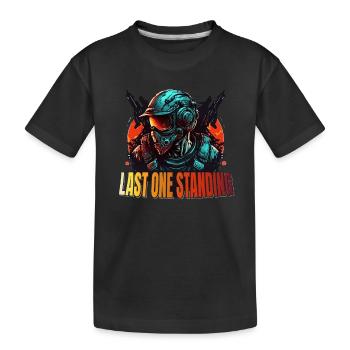 Letzter Auf Der Map FPS Gaming Multiplayer Gamer - Kinder Premium Bio T-Shirt - Schwarz - Vorne