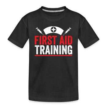 Formateur de cours de formation aux premiers secours - T-shirt bio Premium Enfant - noir - Devant