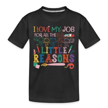 Nette Lehrerin Kindertagesstätte Pre-K - Kinder Premium Bio T-Shirt - Schwarz - Vorne