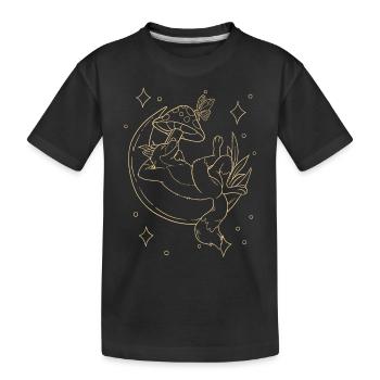 Cottagecore Fox - Kids' Premium Organic T-Shirt - black - Front