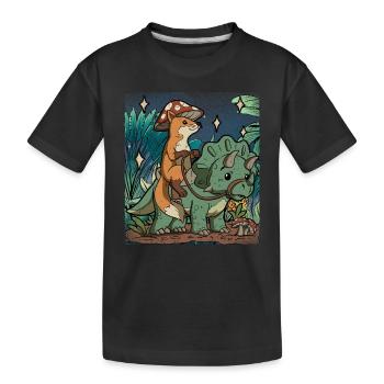 Cottagecore Fox - Kids' Premium Organic T-Shirt - black - Front