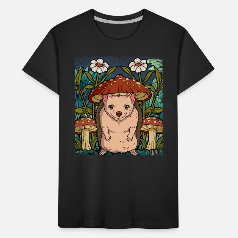 Hérisson Cottagecore T-shirt bio Premium Enfant