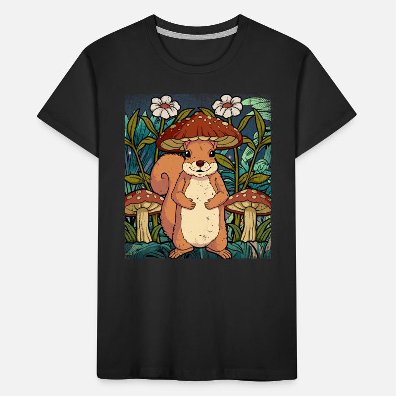 Cottagecore Eichhörnchen Kinder Premium Bio T-Shirt
