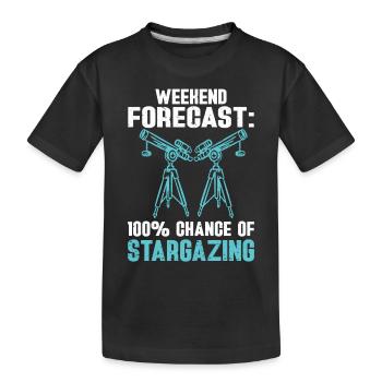 Stargazer Gift Kosmologie Stargazing - Kinder Premium Bio T-Shirt - Schwarz - Vorne