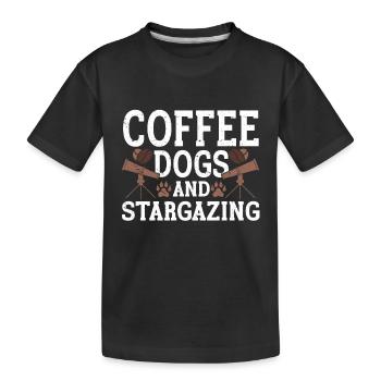Stargazer Gift Kosmologie Stargazing - Kinder Premium Bio T-Shirt - Schwarz - Vorne